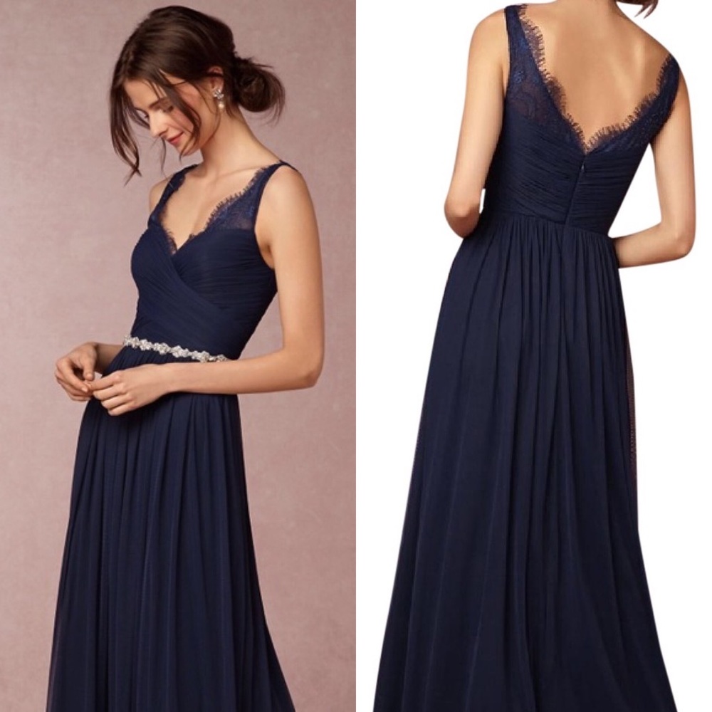 NWT - Navy tulle evening gown dress